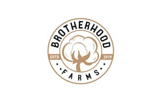 design creative super brotherhood farms logo