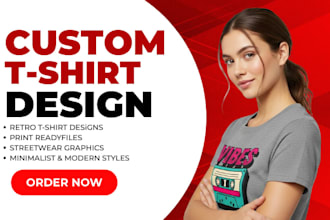 design retro t shirt, vintage clothing graphics and custom graphic tee artwork