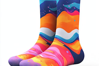 create beautiful socks design of your idea