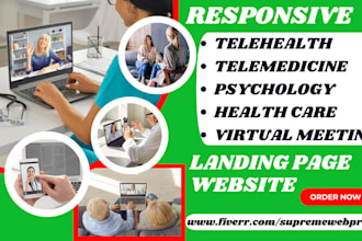 design telehealth website psychology therapy health care telemedicine website