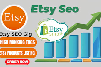 do etsy SEO, product listings and manage your etsy shop