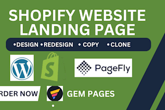 design redesign copy or clone high converting shopify store landing page