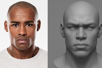 culpt 3d head, 3d mask,3d face, 3d helmet, 3d bust model for 3d printing