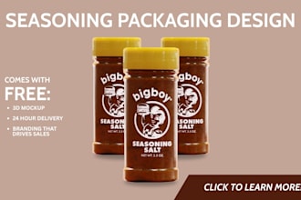 design seasoning, spice, rub, or blend bottle label packaging