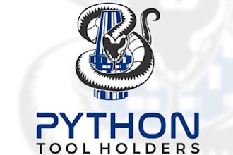 design outstanding python tool holder logo