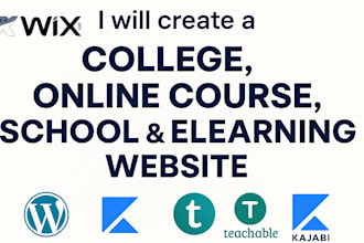 build website for school, colleges university online course education consultant