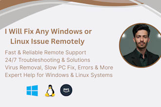 remote windows and linux support system repair and troubleshooting