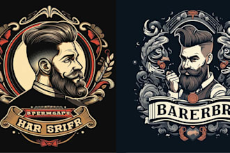 make custom barber shop and beauty salon logo