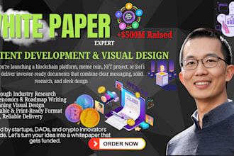 write and design blockchain, meme coin, crypto white paper, ico whitepaper tech