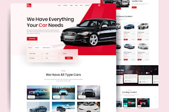 create a well designed car dealership website, car rental website
