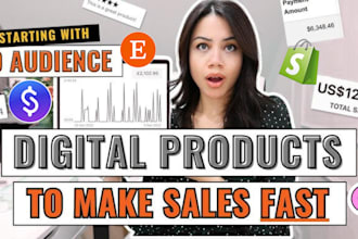 setup 7 figure 80k shopify digital product, stan store,digital product etsy shop