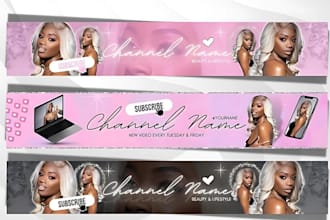 design unique facebook banner youtube banner and logo design social media header