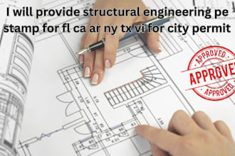 provide structural engineering pe stamp for florida arizona  for city permit