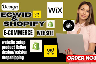 design redesign shopify ecwid ecommerce website wix squarespace website design