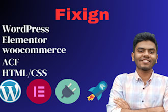 fix wordpress, woocommerce, acf, or responsive HTML CSS issues within 24 hours