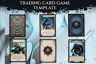 draw custom trading card game design playing card game template design sport tcg