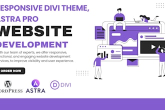 create build design responsive wordpress website divi theme builder astra pro