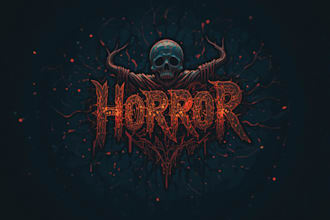 create unique fantasy cyberpunk horror logo for games books