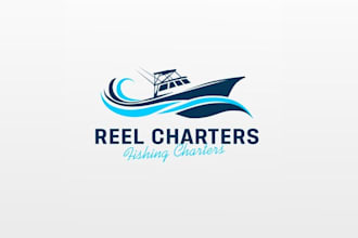 design awesome fishing charters logo