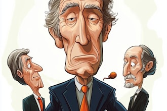 make stylized political caricature illustration cartoon