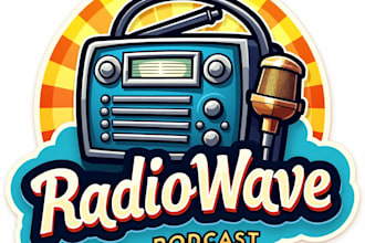 design high quality radio and podcast mascot logo with express delivery