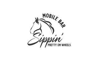 design horse trailer mobile bar business logo