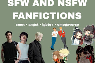 write sfw or nsfw fanfiction for you without any ai