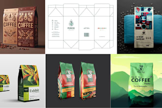 design coffee packaging, coffee bag, coffee label, coffee pouch and coffee box
