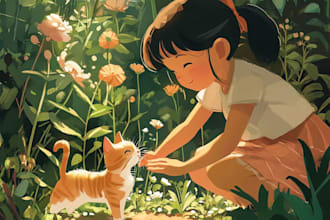 draw you, pets, and couples in the anime style art