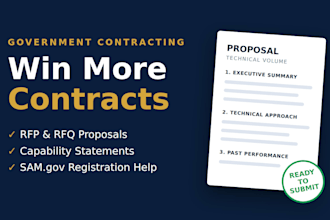 write government rfp proposals and capability statements