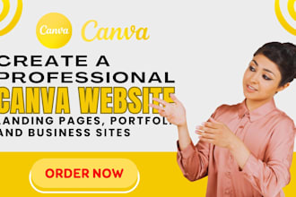 create professional canva websites, landing pages, portfolio and business sites