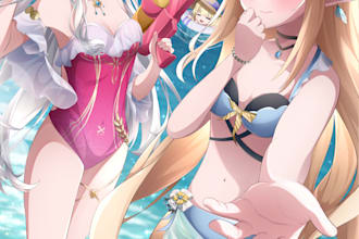 create anime illustration based on request you like