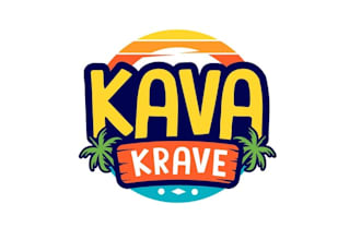 design kava refreshing beverage logo