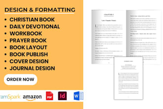 format, design christian book, daily devotion journal, prayer ebook kdp publish