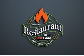 create a stunning restaurant, pizza, bakery, tacos, café and food logo design