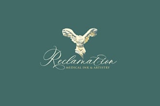 design medical tattoo art heals logo