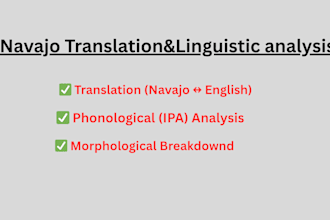 translate, analyze phonology and morphology of navajo words