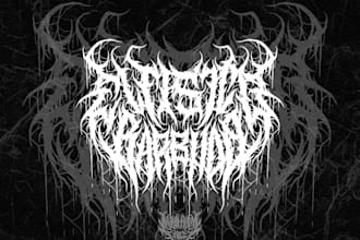 draw extreme death metal logo design for your needs