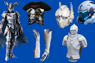 create 3d armor 3d mask 3d helmet wearable armor costume model for 3d printing