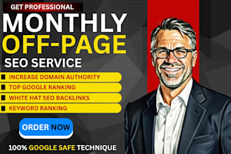 do monthly off page SEO with manual white hat links building