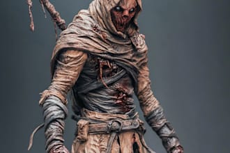 do fantasy horror and fantasy horror character illustration
