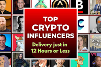 research best crypto, nft, meme coin, solana and web3 influencers or kol