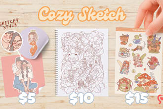 draw cute cozy art