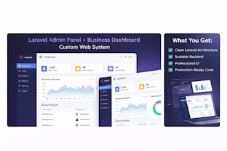 build a custom laravel admin panel or business dashboard