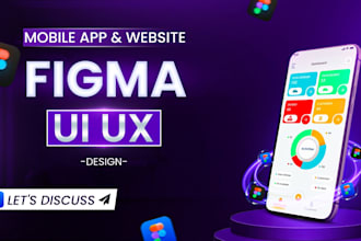 design modern website UI UX, mobile app UI UX, and dashboard UI in figma
