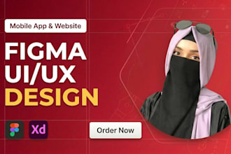 design modern website UI UX, mobile app UI UX, and dashboard UI in figma
