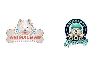 design wonderful dog grooming logo