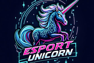 design high quality esport unicorn logo for your business