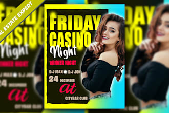 do creative flyer design, event flyer and marketing flyer design in 24 hours