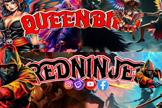 stunning twitch banner design gaming youtube channel discord animated overlay
